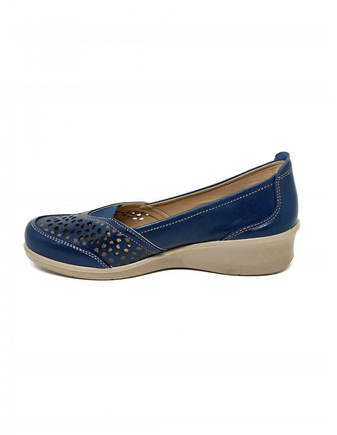Zapato de mujer Luisetti en azul marino La21857na
